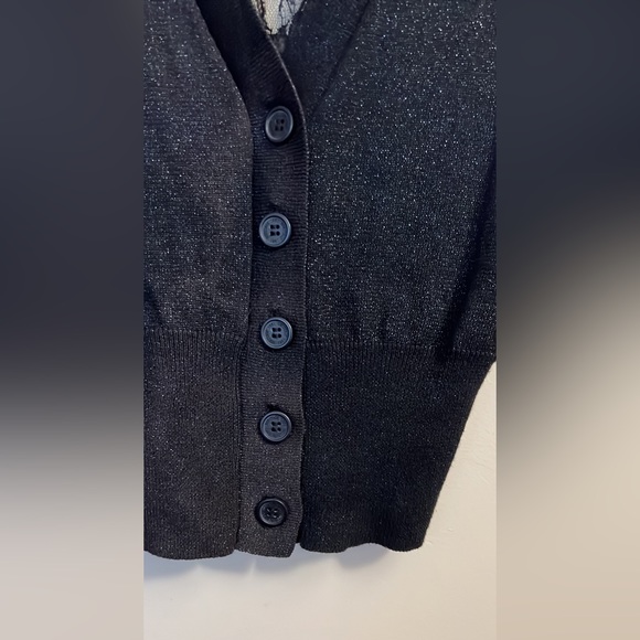 Shimmery Heritage 1981 Lace-Back Sweater Vest ✨ - Picture 2 of 5